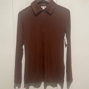 Daily Ritual Brown Women’s Shirt-Size S